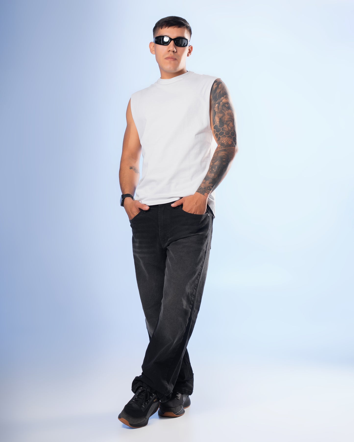 Jeans Straight Negro Humo O-12000