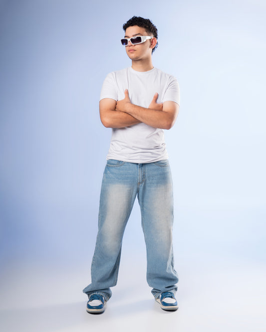 Jeans Soft Blue Straight O-12001